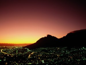 SUNSET AT CAPE TOWN, SOUTH AFRICA