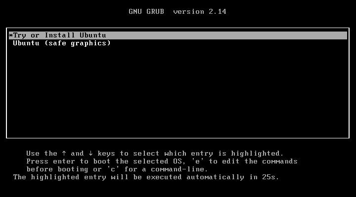 GRUB 引导界面